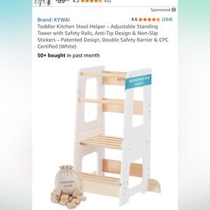 Toddler kitchen stool helper